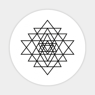 Sri Yantra sacred geometry design Magnet